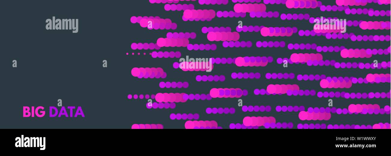 Dati di grandi dimensioni sullo sfondo. Processo di codifica. Abstract illustrazione vettoriale. Illustrazione Vettoriale
