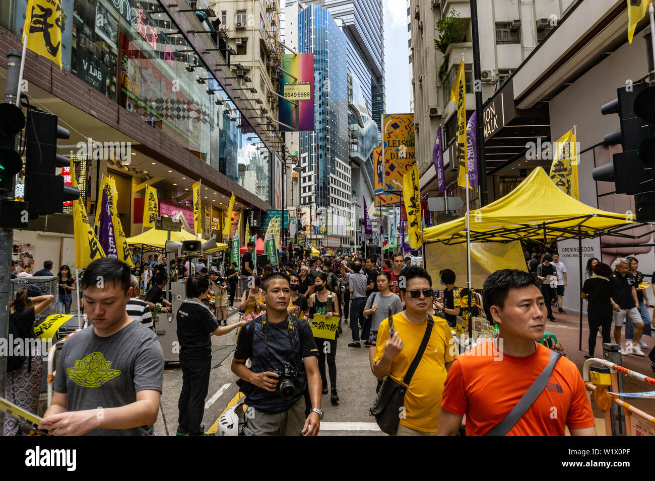 La democrazia nel rally di Hong Kong: Foto Stock