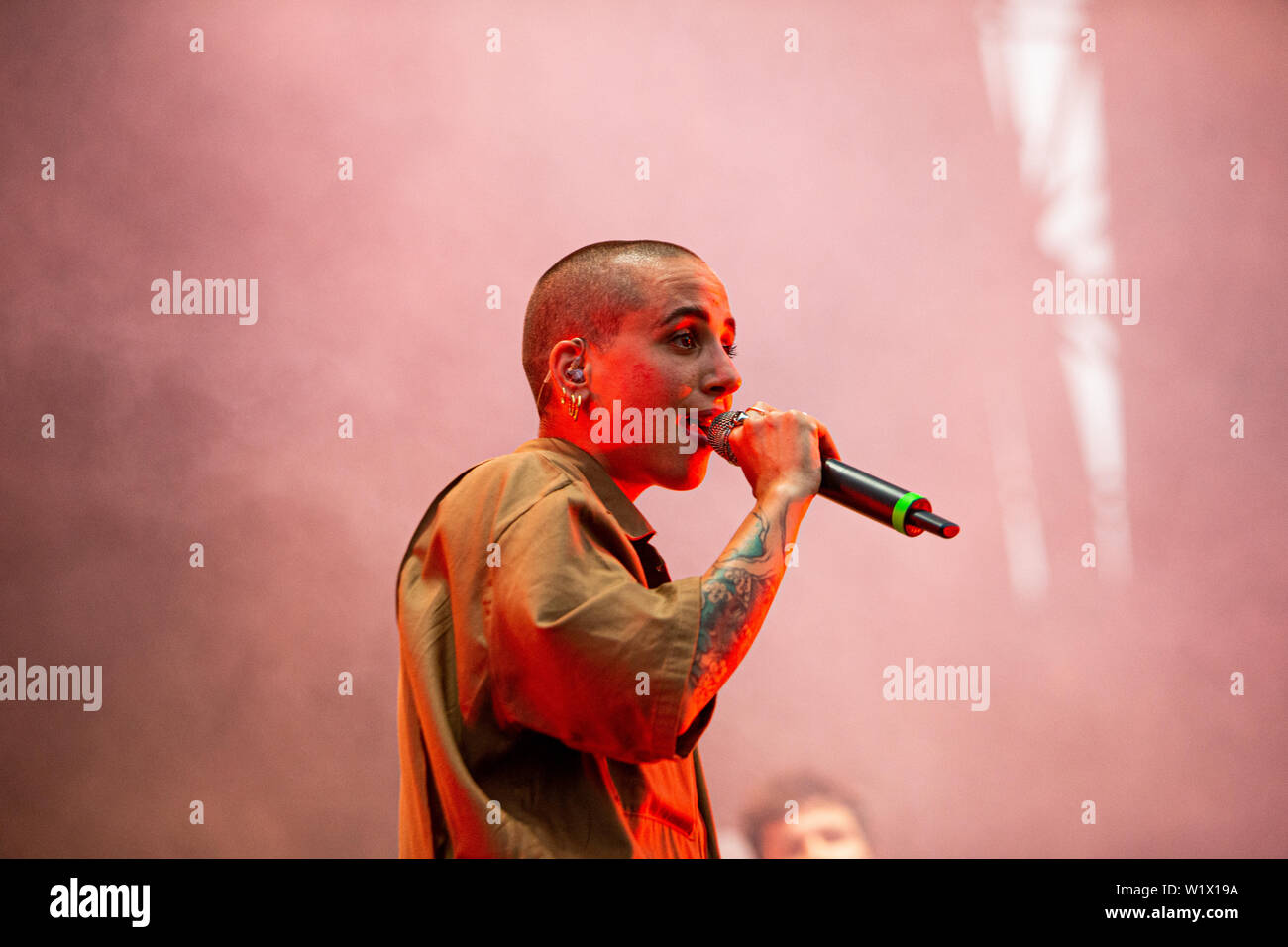 Legnano, Milano Italia il 1 luglio 2019 Coma Cose live al suono di Rugby Festival 2019 © Roberto Finizio / Alamy Foto Stock