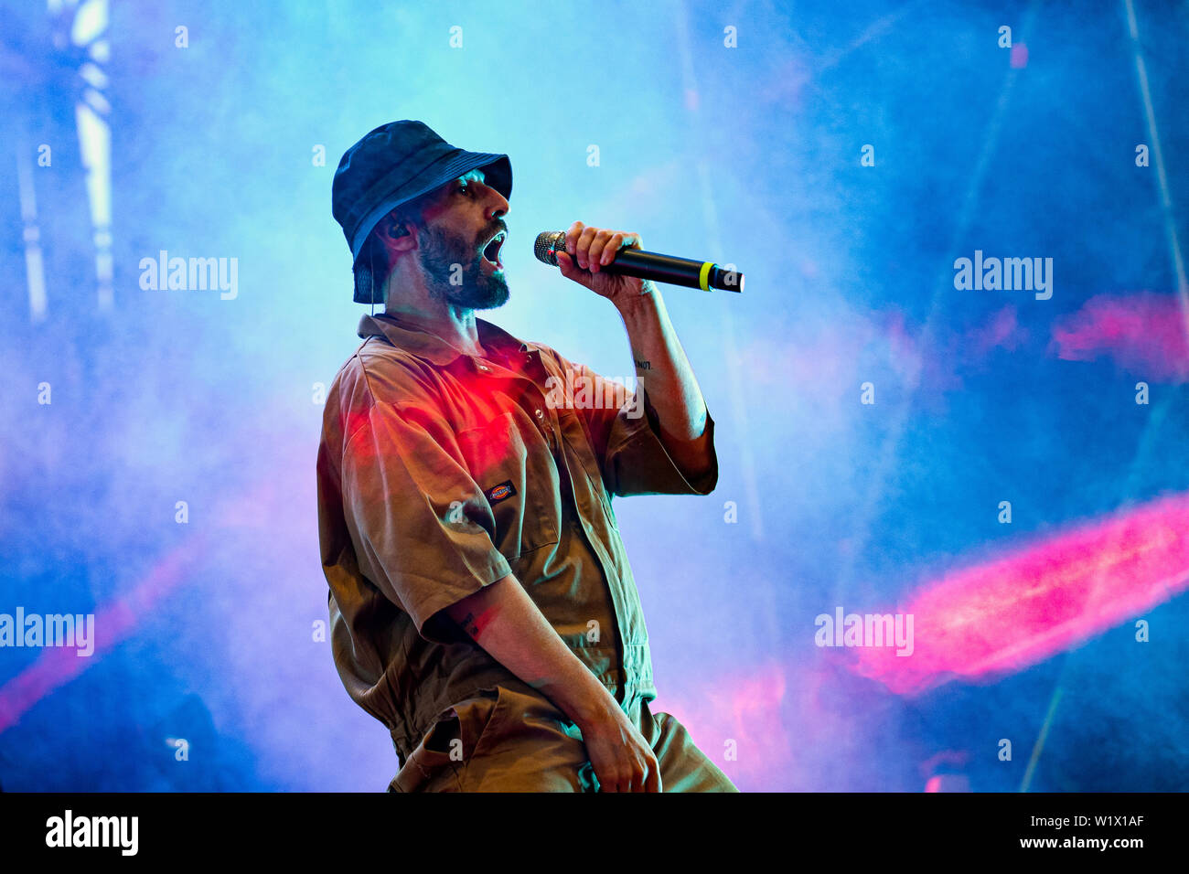 Legnano, Milano Italia il 1 luglio 2019 Coma Cose live al suono di Rugby Festival 2019 © Roberto Finizio / Alamy Foto Stock