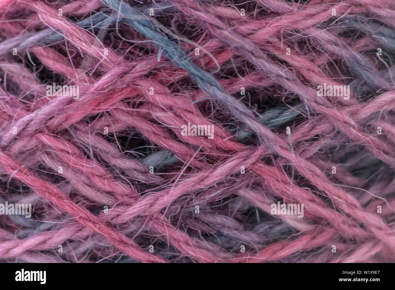 I fili colorati filato close up macro shot texture di sfondo Foto Stock