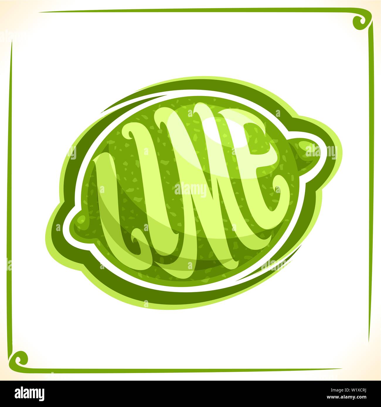 Il logo del vettore per il verde lime Illustrazione Vettoriale