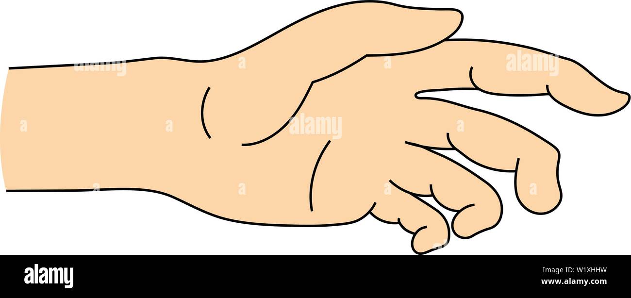 Aiutando icona mano isolati su sfondo bianco. Parte del corpo simbolo. Illustrazione di vettore per il design. Illustrazione Vettoriale