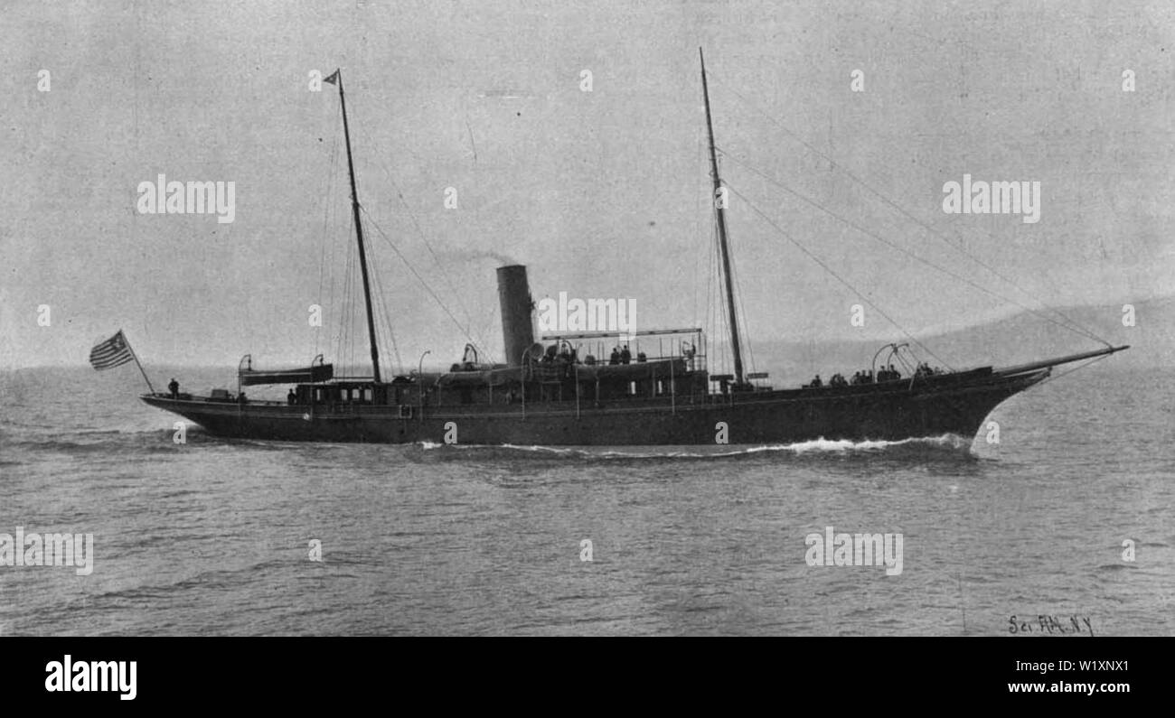 Steam Yacht Andria. Lanciato il 18 Feb 1897 Foto Stock