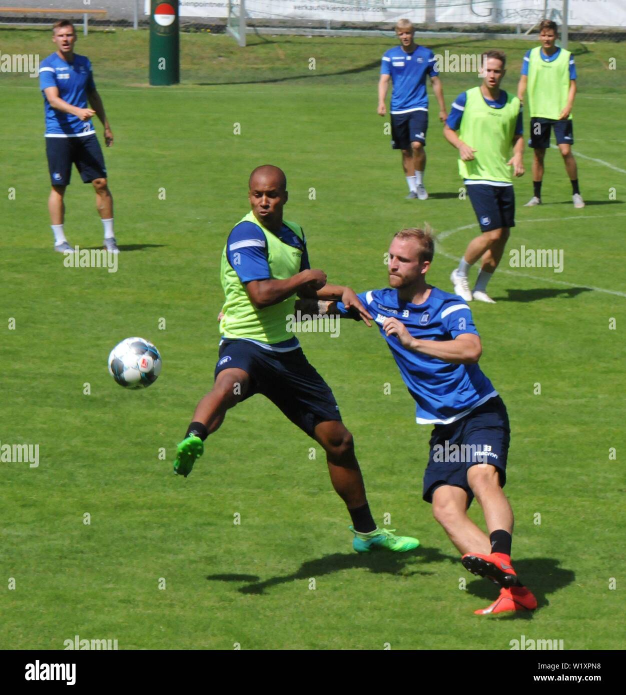 KSC-Formazione in Waidring. Zweitliga-Aufsteiger Karlsruher SC in der Saisonvorbereitung in Österreich am 4. Juli 2019 Seconda Divisione Calcio Club Foto Stock