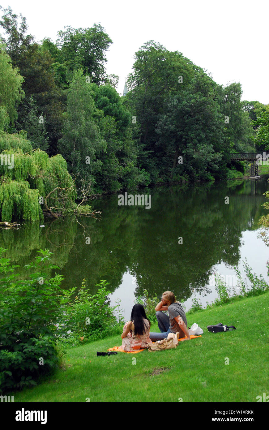 Danimarca Copenhagen Orstedsparken park Foto Stock