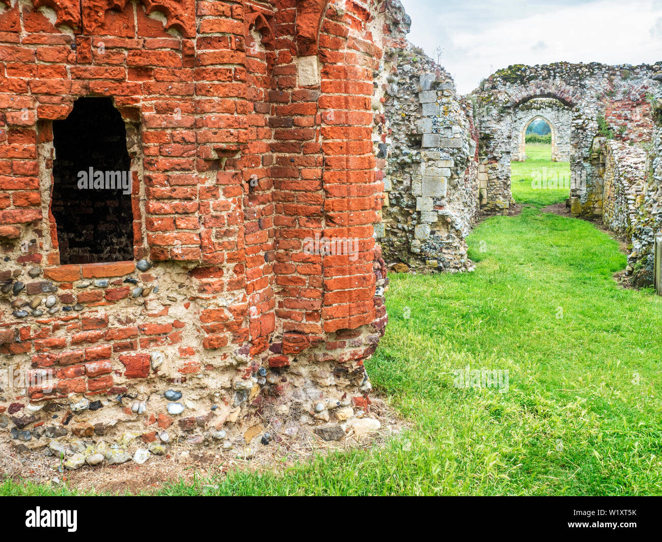 Rovine di Abbazia a Leiston vicino a Leiston Suffolk in Inghilterra Foto Stock