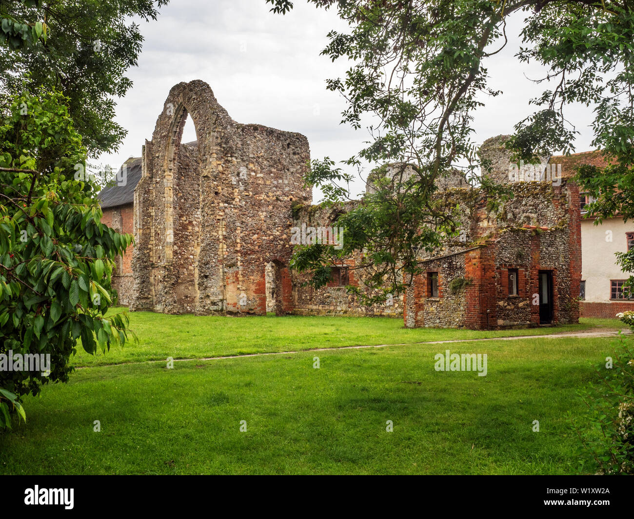 Rovine di Abbazia a Leiston vicino a Leiston Suffolk in Inghilterra Foto Stock