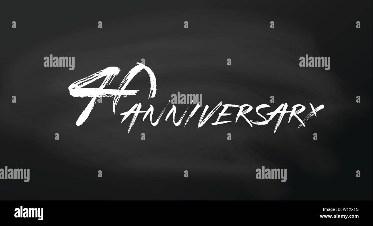 40 anniversario concetto del logo. Quarant anni icona compleanno. Isolato golden numeri sulla lavagna sfondo. Illustrazione Vettoriale. EPS10. Illustrazione Vettoriale