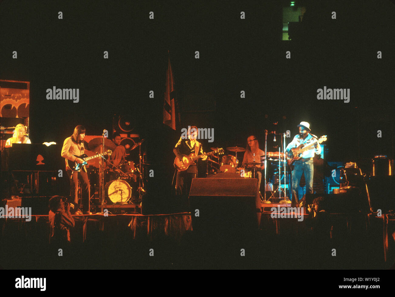ALLMAN BROTHERS noi del gruppo rock su agosto 20, 1973 a Los Angeles, California. Photo: Jeffrey Mayer Foto Stock