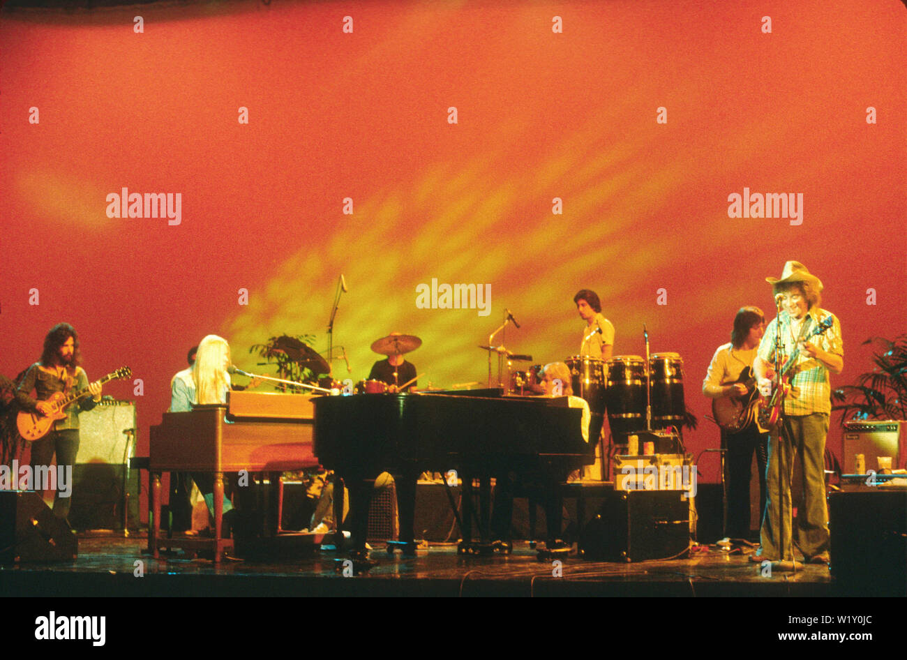 ALLMAN BROTHERS noi del gruppo rock a bthe Balboa Stadium, San Diego,12 ottobre 1975. Photo: Jeffrey Mayer Foto Stock