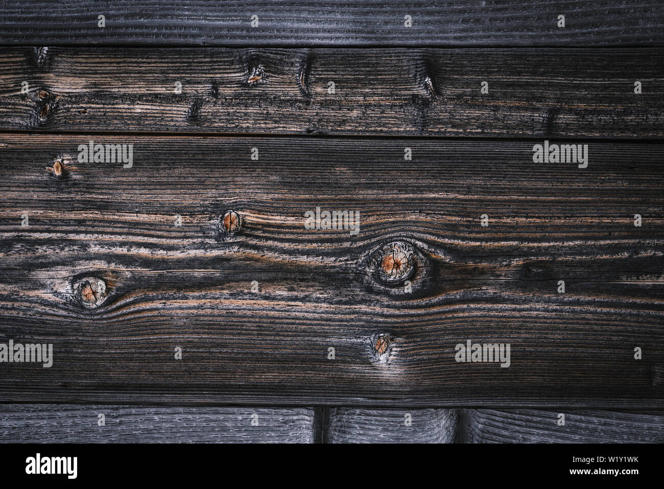 Bella la texture del legno invecchiato. Scheda Vintage con belle nodi Foto Stock