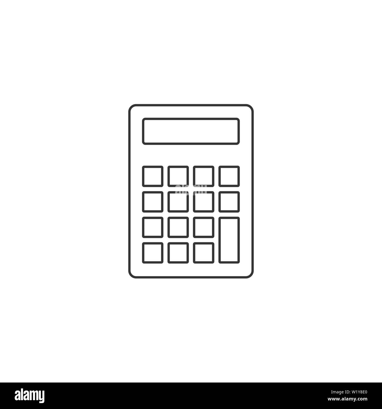 Illustrazione Vettoriale, design piatto. Attività icona Calcolatrice Illustrazione Vettoriale