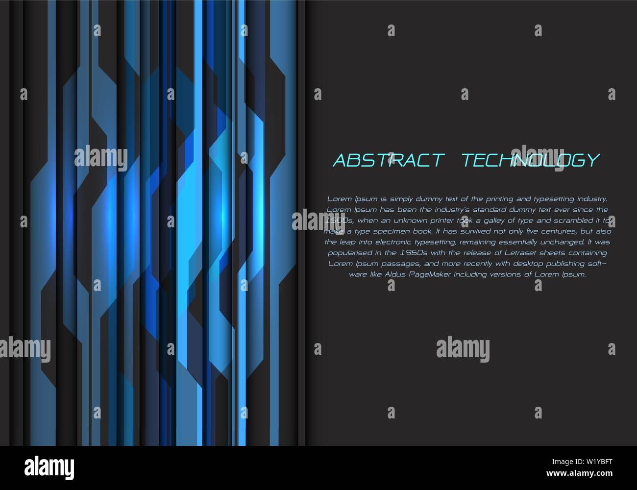 Abstract grigio blu per l'alimentazione del circuito di configurazione di energia con scuri dello spazio vuoto e testo moderno design futuristico sfondo tecnologia illustrazione vettoriale. Illustrazione Vettoriale