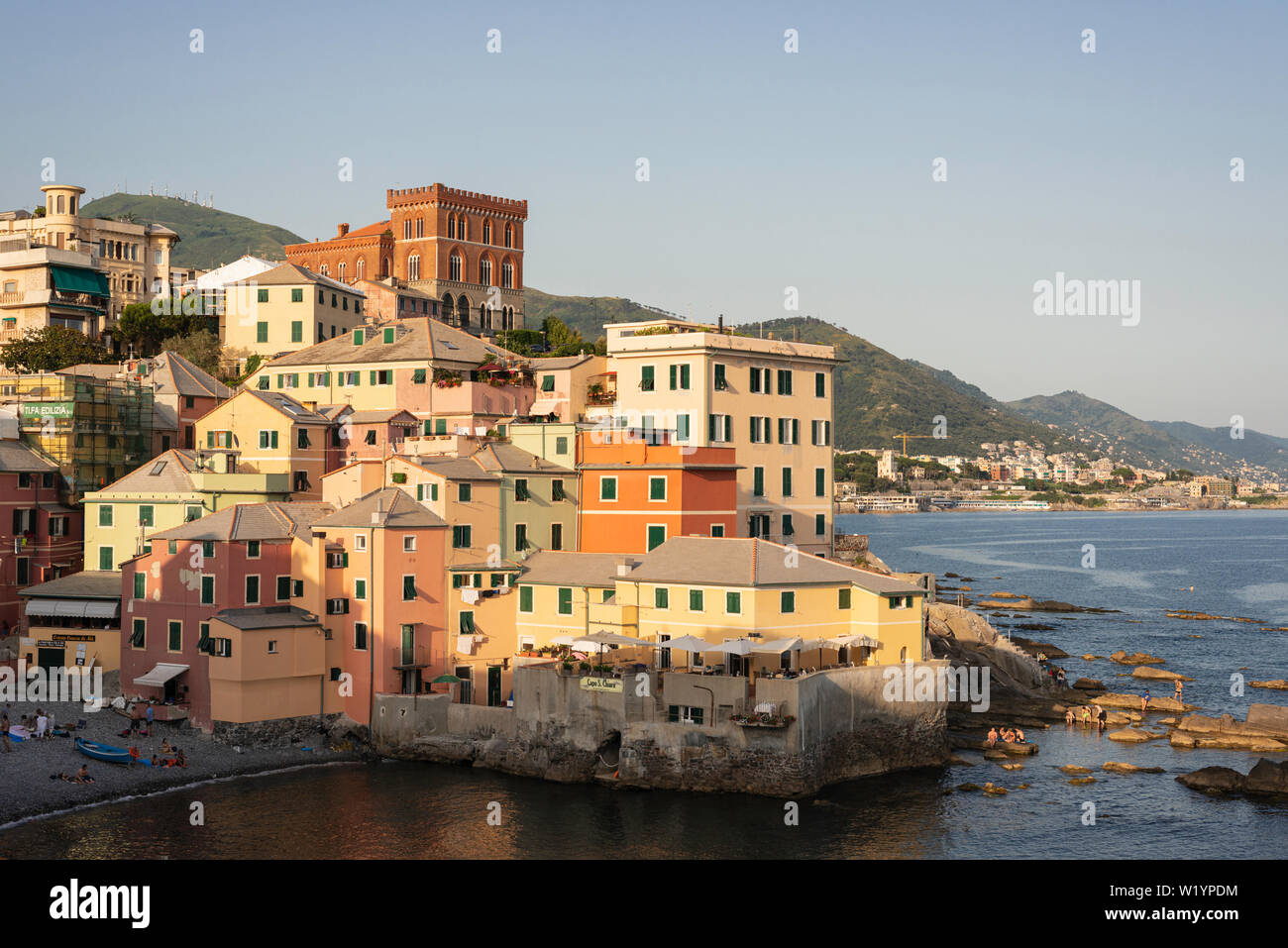 Boccadasse, Genova, Liguria, Italia, Europa Foto Stock