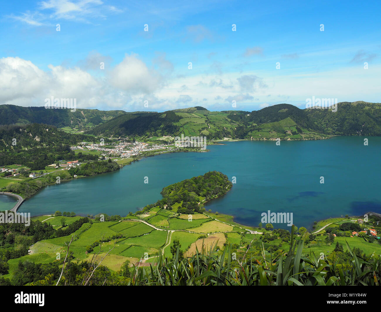 Lagoa Azul, São Miguel Island, Azzorre, Açores Foto Stock