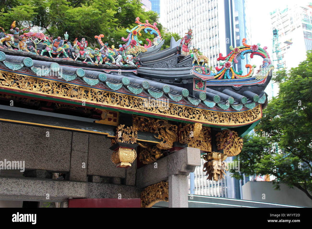 Il cinese e il tempio buddista (Wak Hai Cheng Bio) di Singapore. Foto Stock