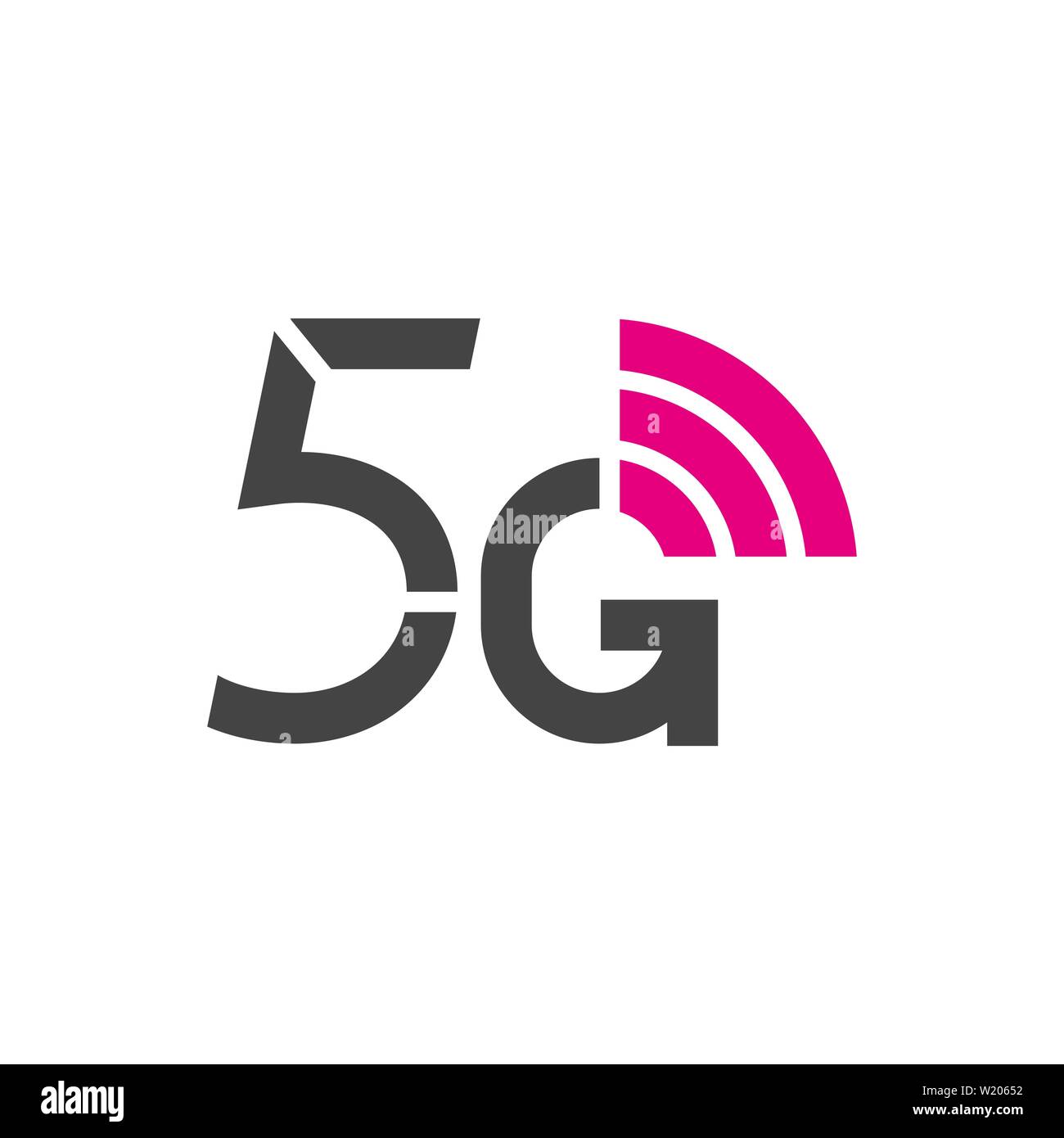 5G logo vettoriale. Quinta generazione internet wireless nella tecnologia di rete. I dispositivi mobili, telecomunicazioni, business, web networking. EPS 10. Illustrazione Vettoriale