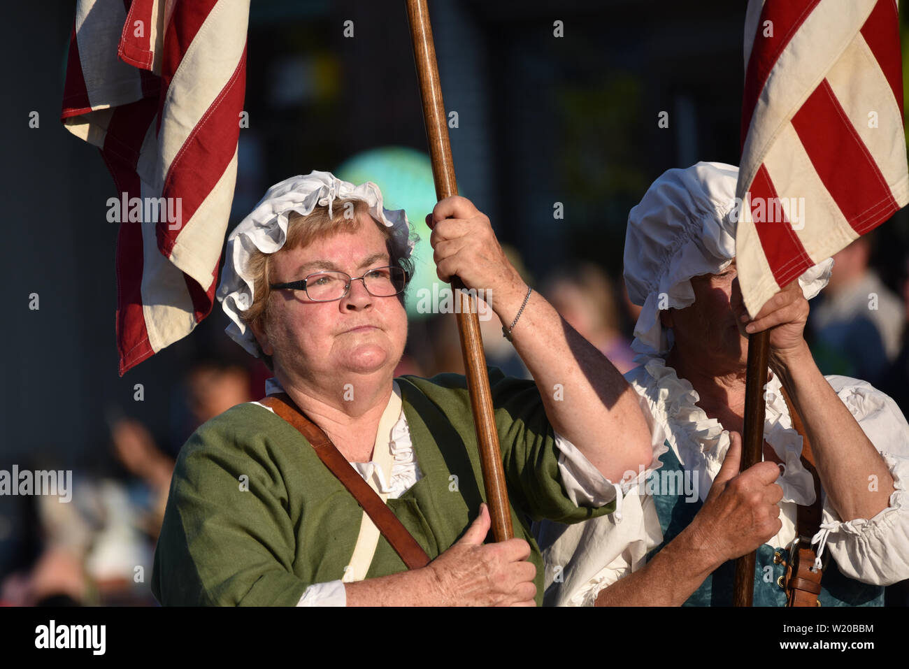Luglio 4 parade, che si tiene ogni Luglio 3, Montpelier, VT. Foto Stock