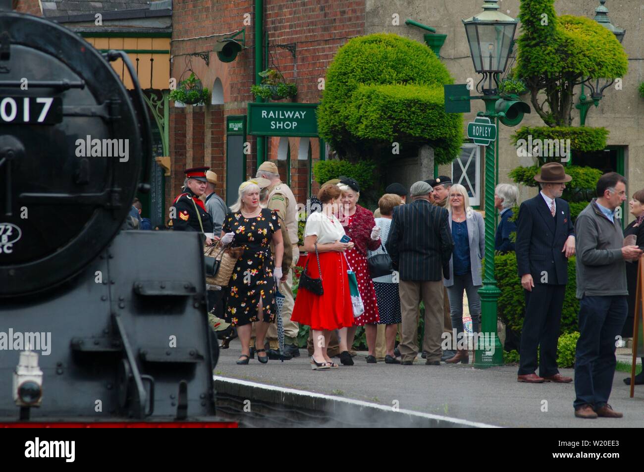 Le immagini scattate al crescione linea durante la "guerra sulla linea' evento in Hampshire. Foto Stock