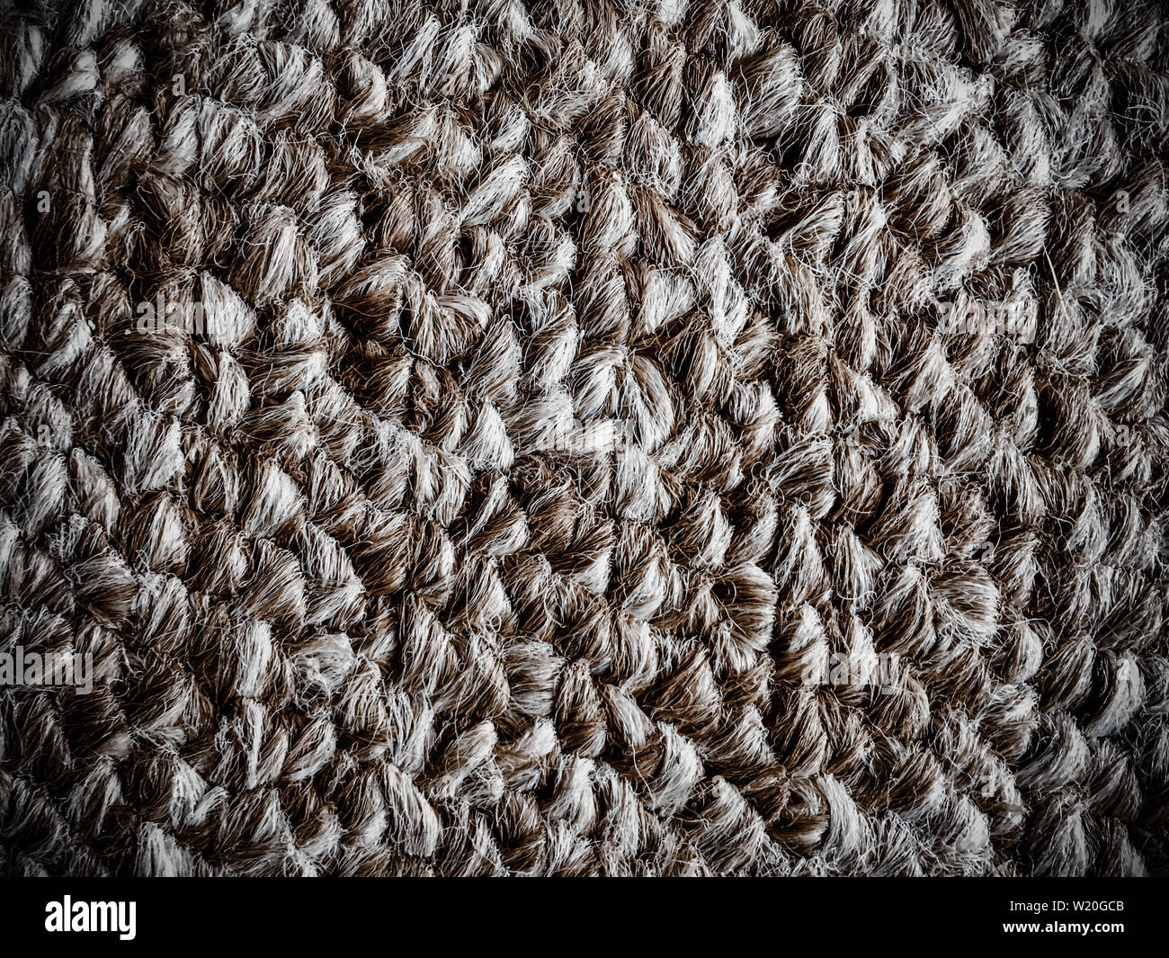Grigio tappeto marrone pavimentazione morbida closeup sfondo Foto Stock