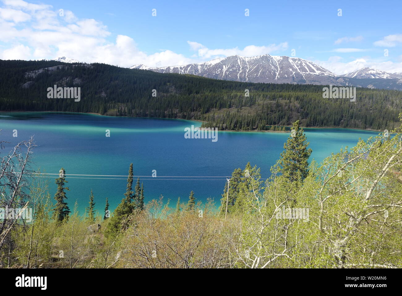 Sereno Lago Smeraldo in Canada Foto Stock