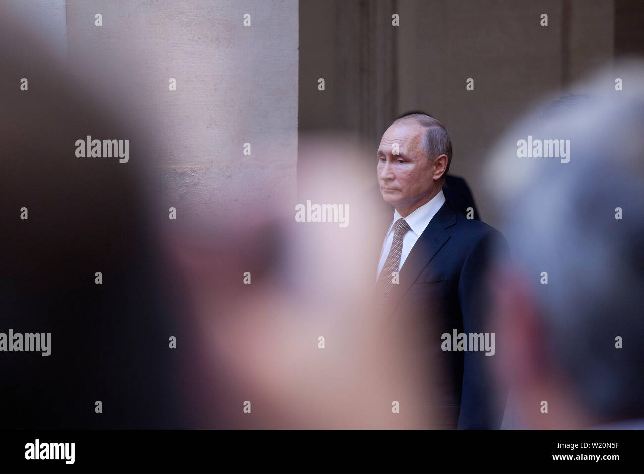 Il presidente della Russia Vladimir Putin e il Primo Ministro italiano Giuseppe Conte dare una conferenza stampa congiunta dopo la loro riunione a Palazzo Chigi Foto Stock