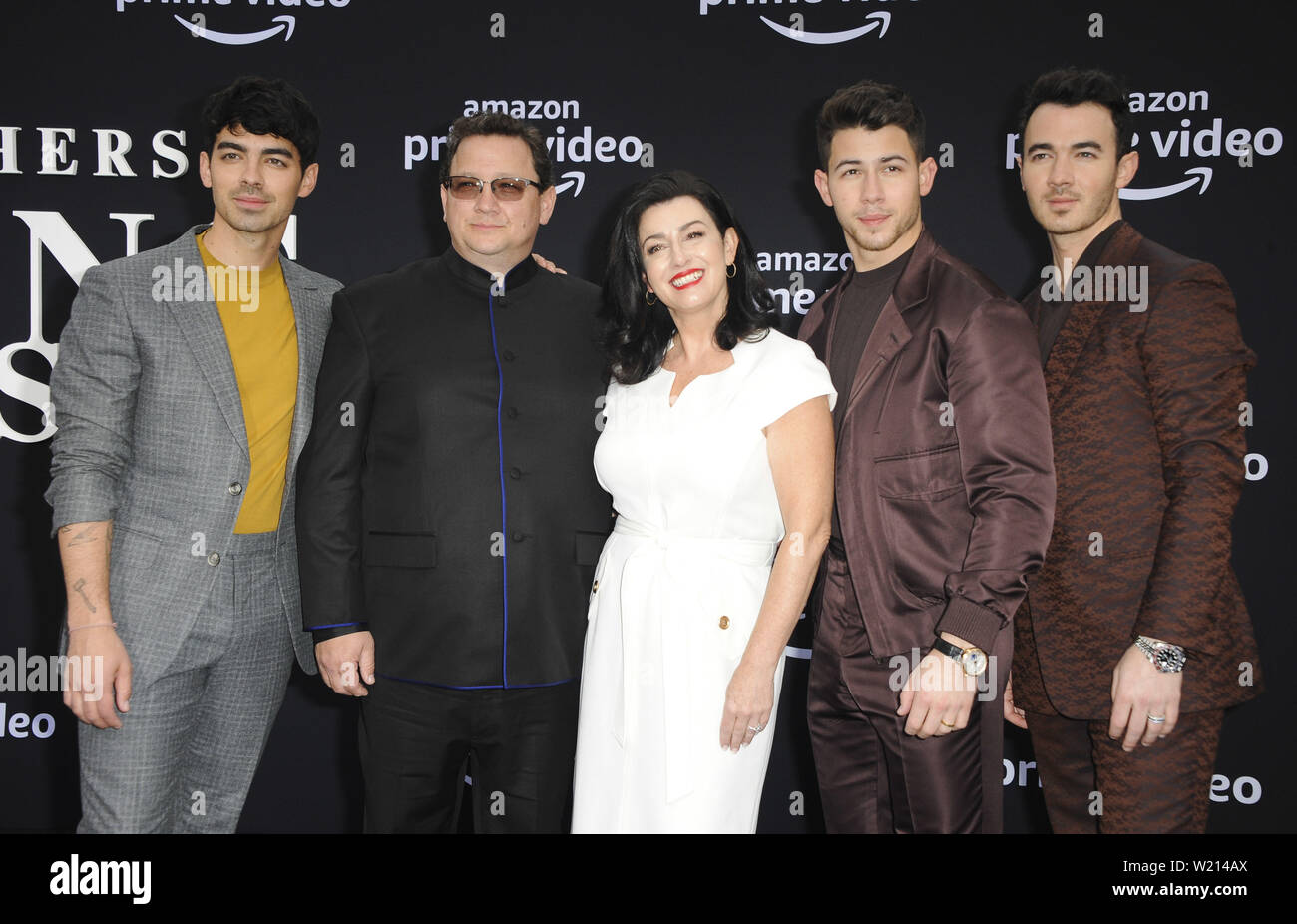 Jonas Brothers a caccia di felicità Premiere con: Kevin Jonas Joe Jonas, Nick Jonas, Paul Kevin Jonas Sr, Denise Miller-Jonas dove: Los Angeles, California, Stati Uniti quando: 04 giu 2019 Credit: Apega/WENN.com Foto Stock