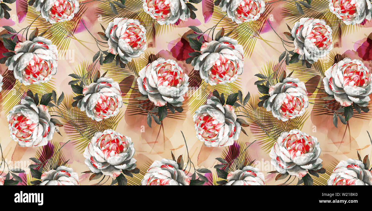 Vintage Seamless Allover Pattern Foto Stock