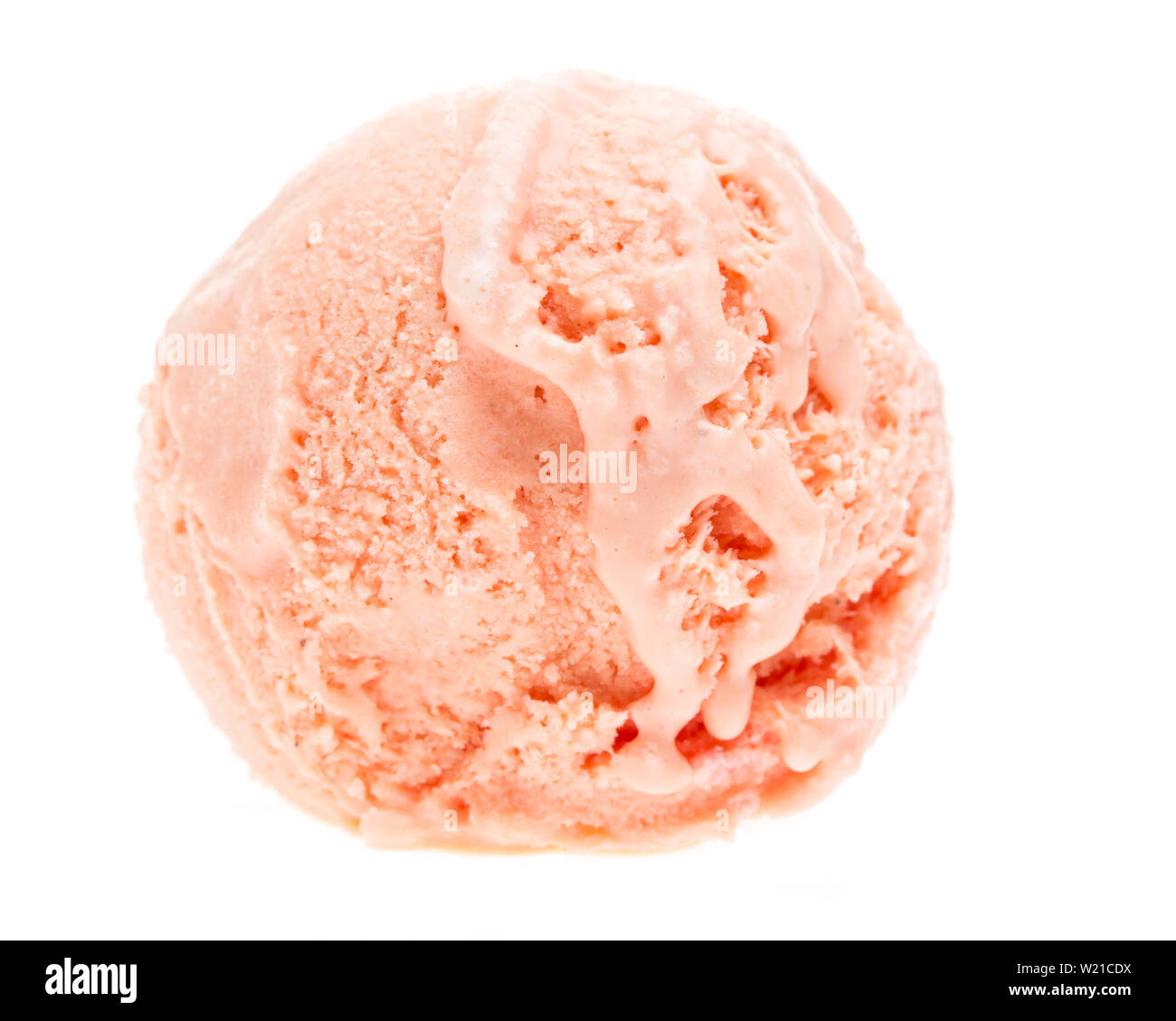 Un proiettile Arancio sanguigno gelato - vista dall'alto isolato su sfondo bianco Foto Stock