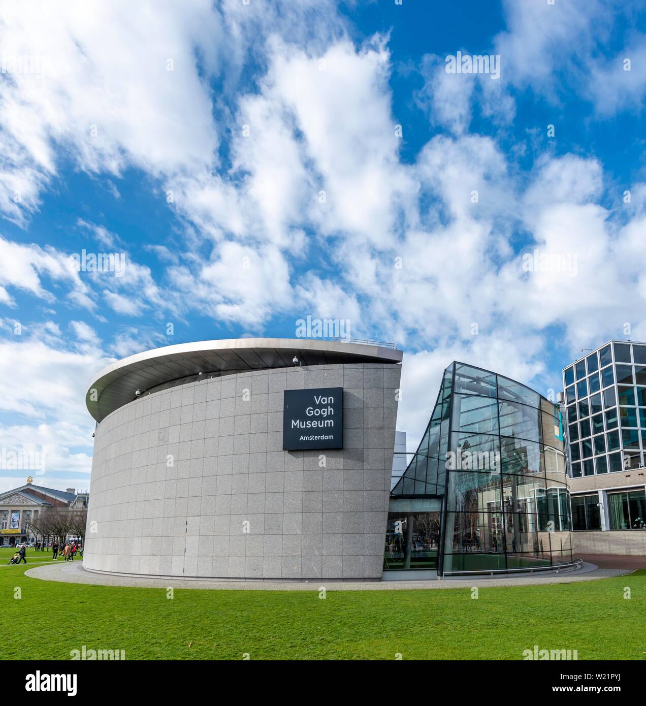 Il museo di Van Gogh, architettura moderna, Amsterdam, Olanda Settentrionale, Paesi Bassi Foto Stock