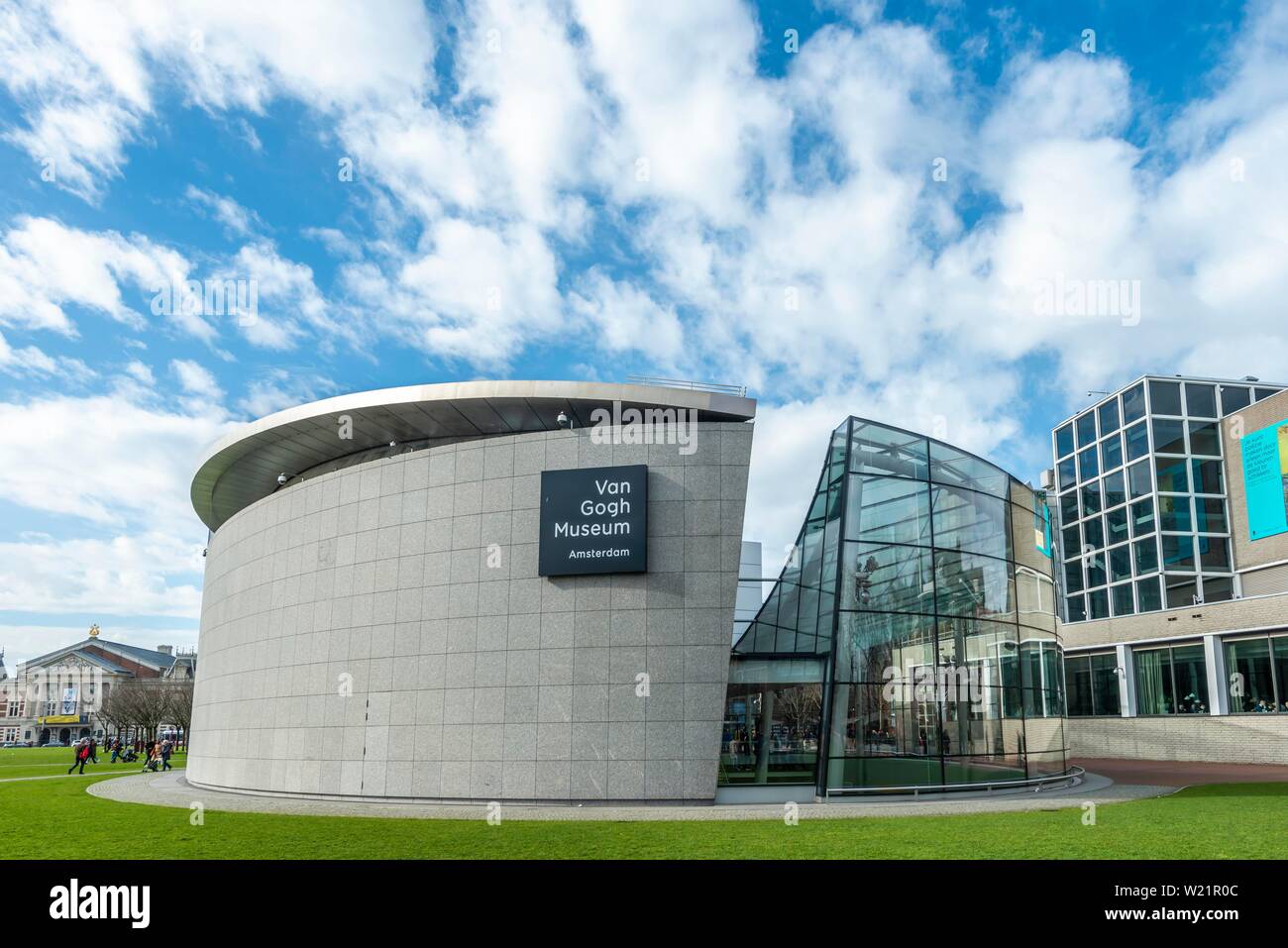 Il museo di Van Gogh, architettura moderna, Amsterdam, Olanda Settentrionale, Paesi Bassi Foto Stock