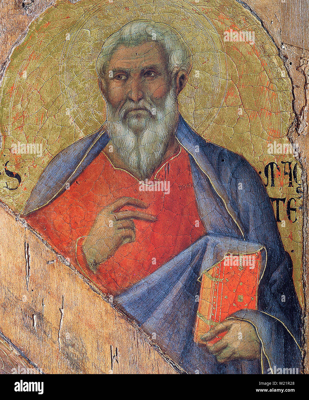 Duccio di Buoninsegna - apostolo Matteo 1311 Foto Stock