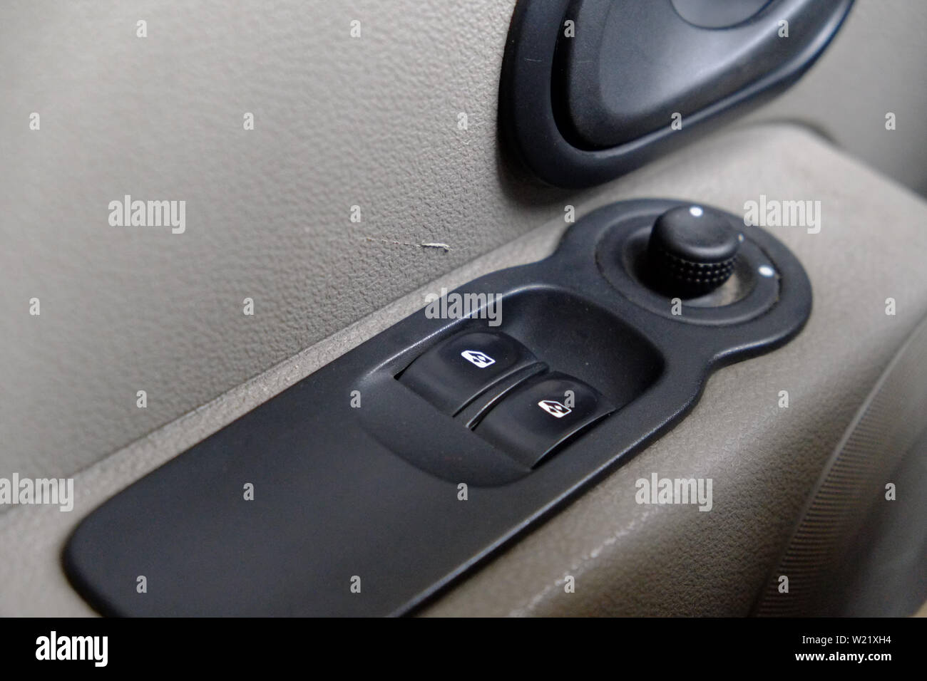 Renault auto informazioni dettagliate sul driver interno abitacolo Foto Stock