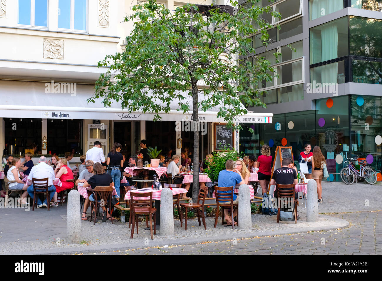 Il ristorante italiano, Lychener Street , Berlino Foto Stock