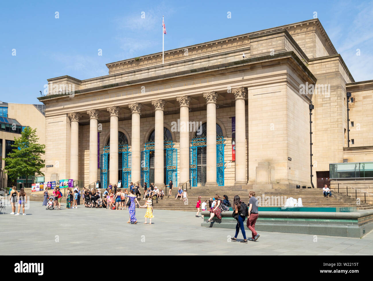 Sheffield City Hall Barker's Pool, Sheffield South Yorkshire England Regno Unito GB Europa Foto Stock