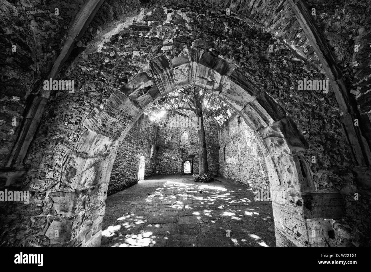 Ex protestanti chiesa parrocchiale di Abterode, Werra-Meissner distretto, Hesse, Germania, Europa Foto Stock