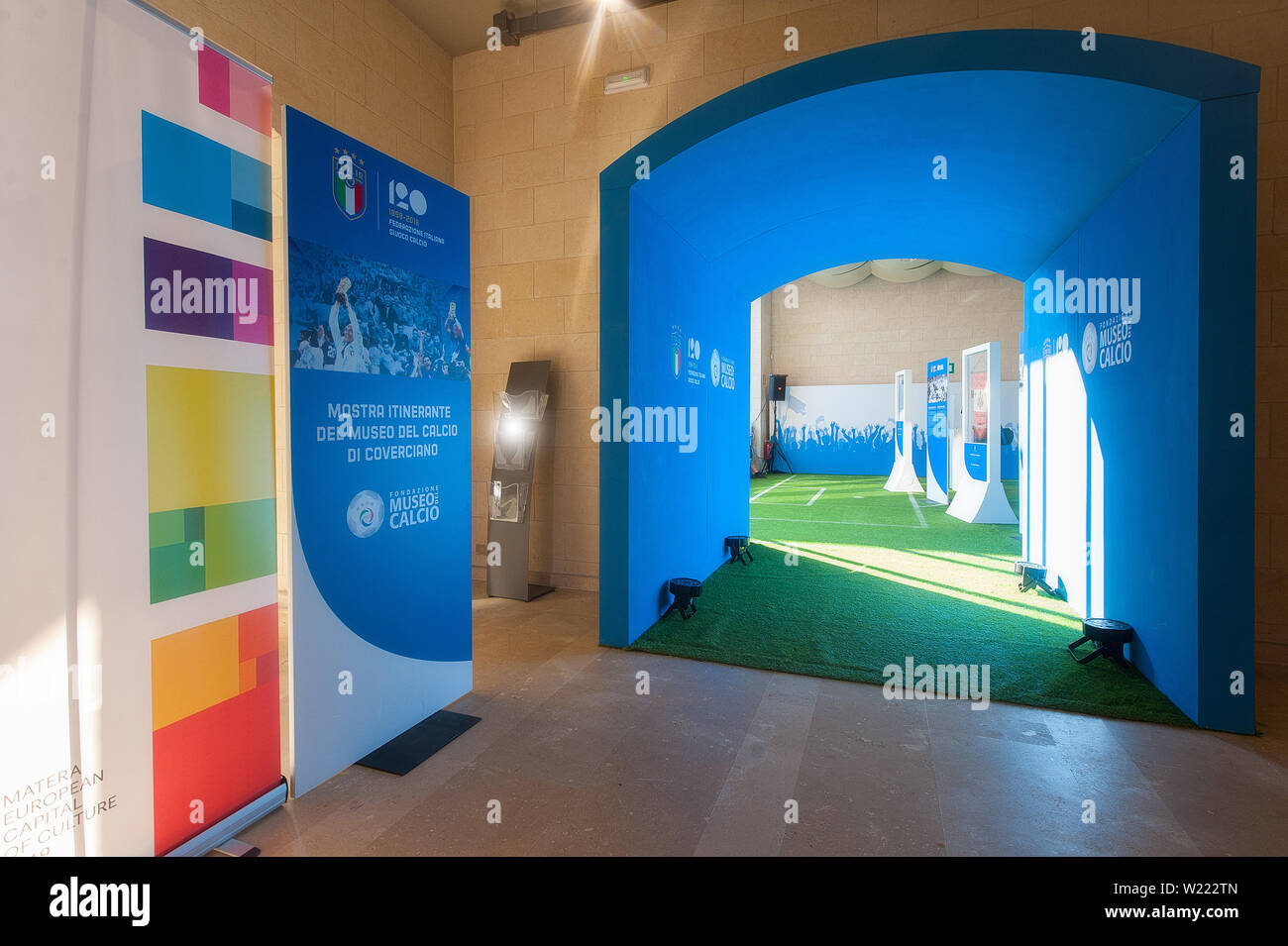 FIGC Museo del Calcio Coverciano (Firenze) Exposition Tour museo del calcio Foto Stock