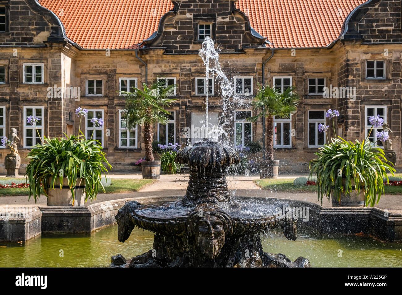 Schlosspark Blankenburg im Harz Foto Stock