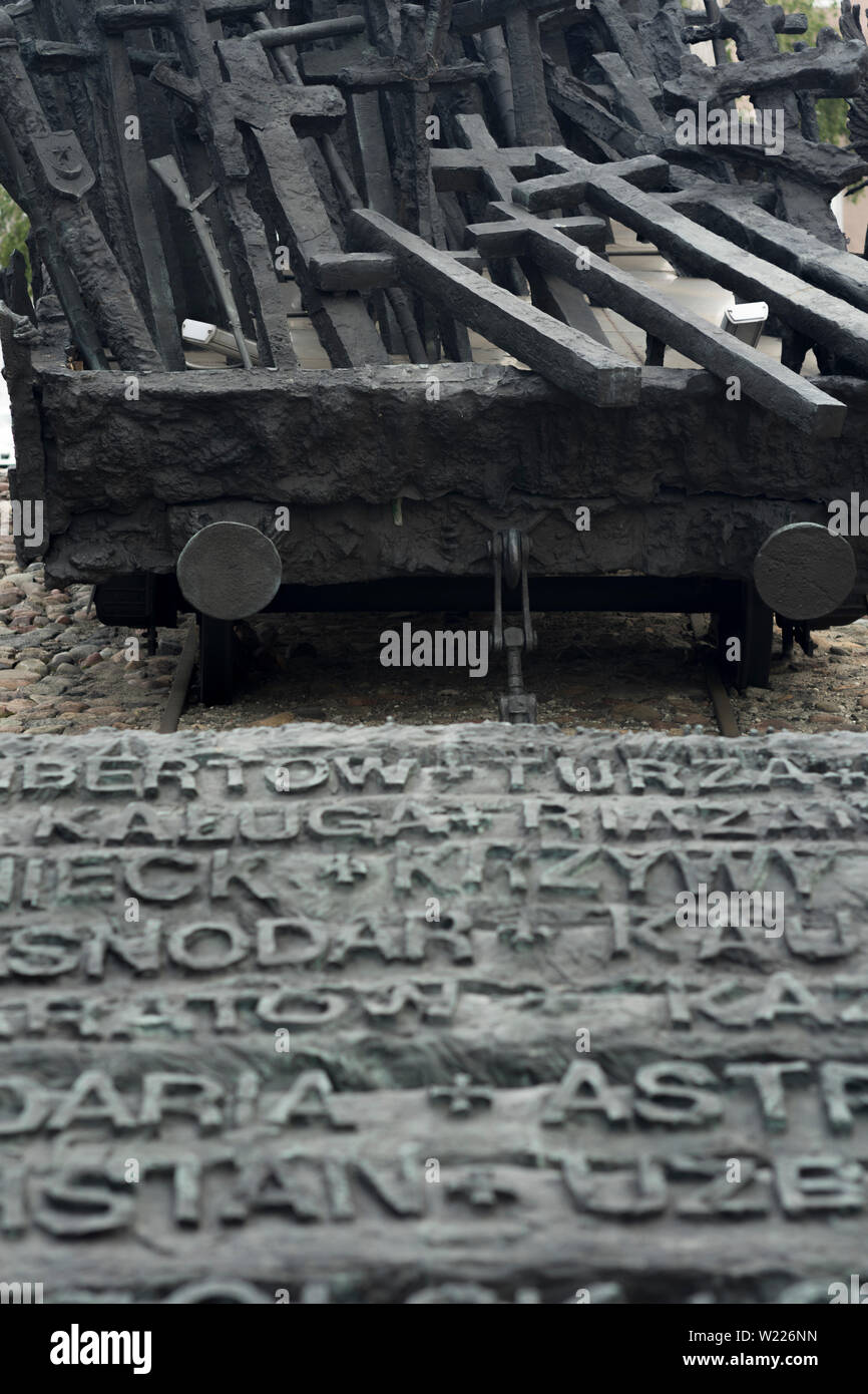 Il monumento ai Caduti e assassinati in Oriente a Varsavia, Polonia 2018. Foto Stock
