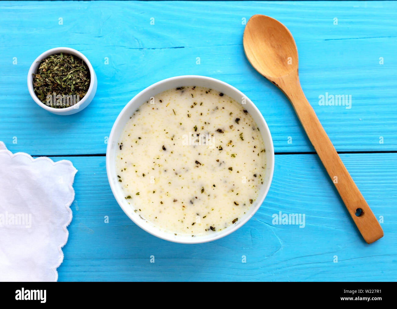 Turco tradizionale zuppa di yogurt (yayla zuppa) Foto Stock