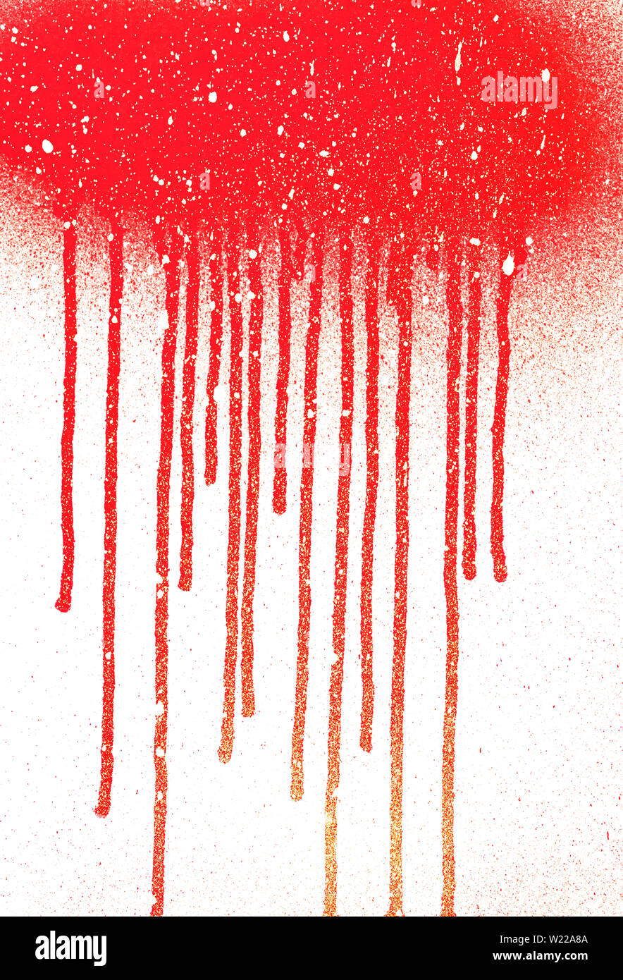 Abstract il gocciolamento vernice spray arte con effetto neve spazio copia  posto. Il sangue scorre. Abstract blob. Neve Pioggia di vernice. Spazio di  copia, copia incolla il gocciolamento gr Foto stock -