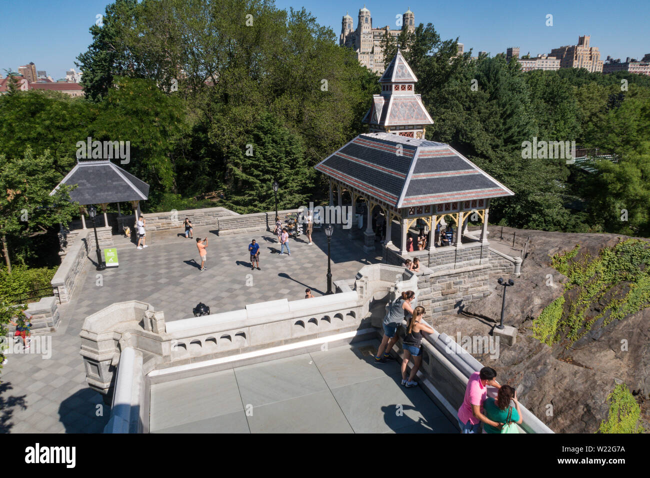 Castello del Belvedere è un punto di riferimento di Central Park, New York, Stati Uniti d'America Foto Stock