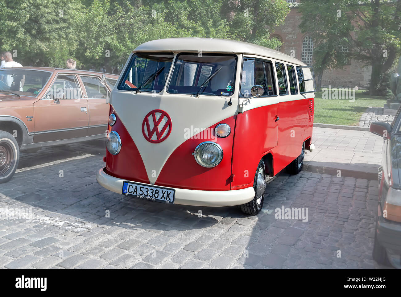 Vetture retrò;retrò parata automatica;Volkswagen Transporter;1962; Foto Stock