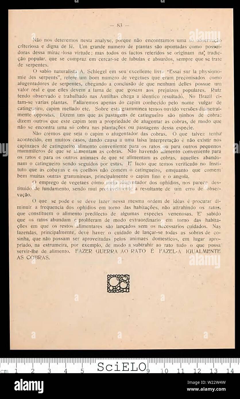 Immagine di archivio da pagina 112 di un defesa contra ophidismo o. Un defesa contra o ophidismo defesacontraoop00Braz Anno: 1911 Foto Stock
