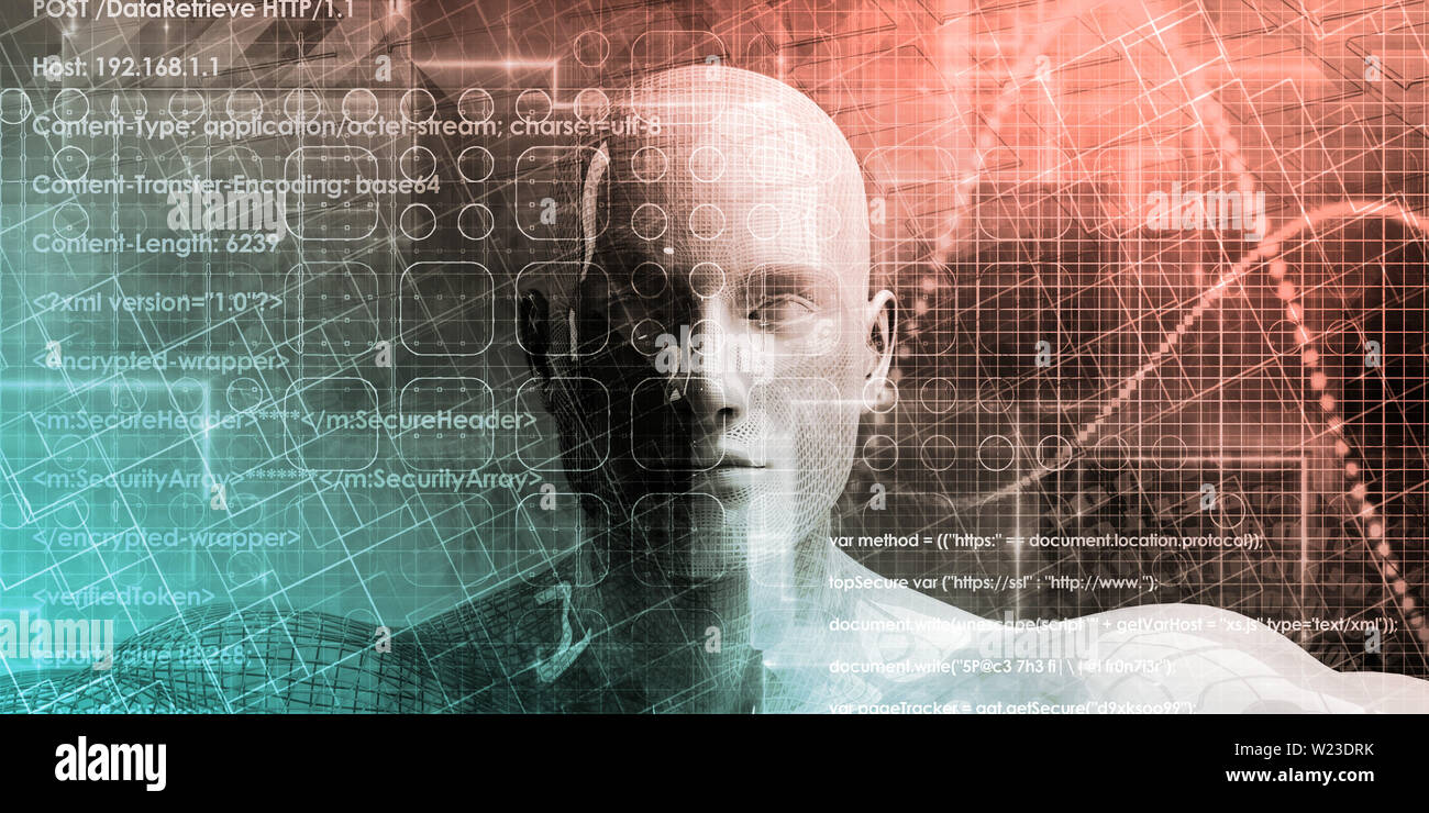 Online sfondo digitale come un concetto tecnologico Abstract Foto Stock