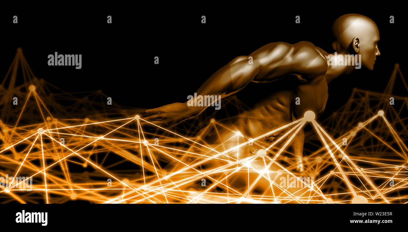 Business Intelligence e il processo decisionale di arte astratta Foto Stock