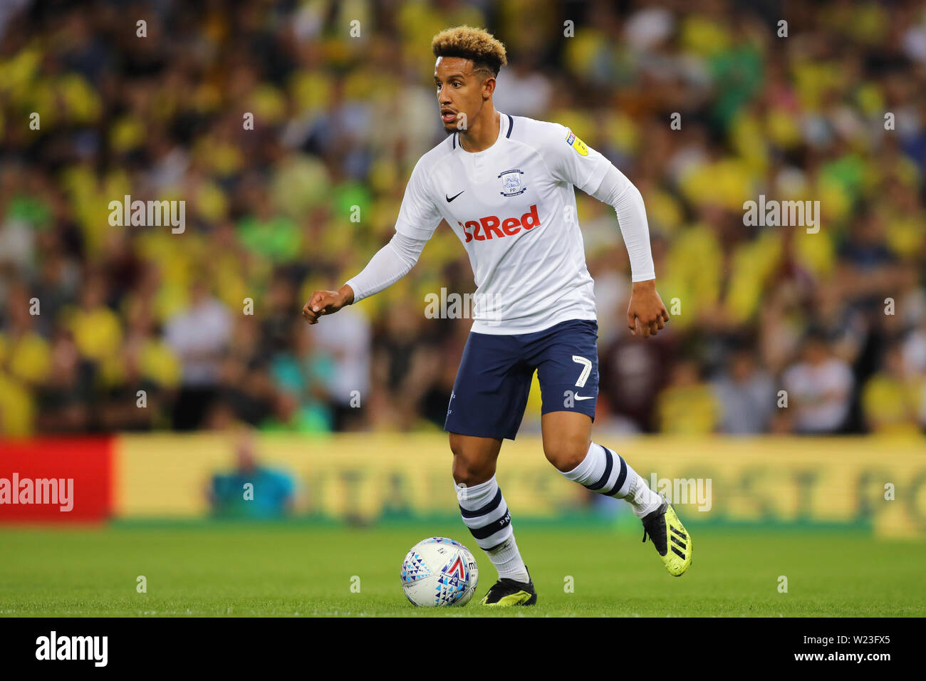 Callum Robinson di Preston North End - Norwich City v Preston North End, Sky scommessa campionato, Carrow Road, Norwich - 22 agosto 2018 Foto Stock