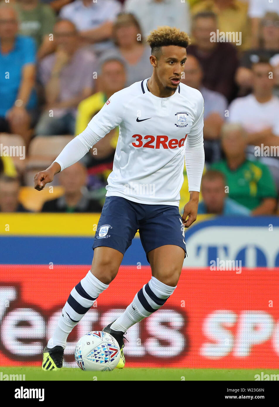 Callum Robinson di Preston North End - Norwich City v Preston North End, Sky scommessa campionato, Carrow Road, Norwich - 22 agosto 2018 Foto Stock