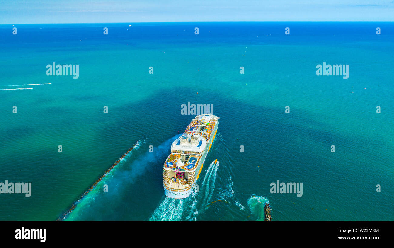 Nave da crociera MS Sinfonia dei mari. Royal Caribbean. Il più grande al mondo. Foto Stock